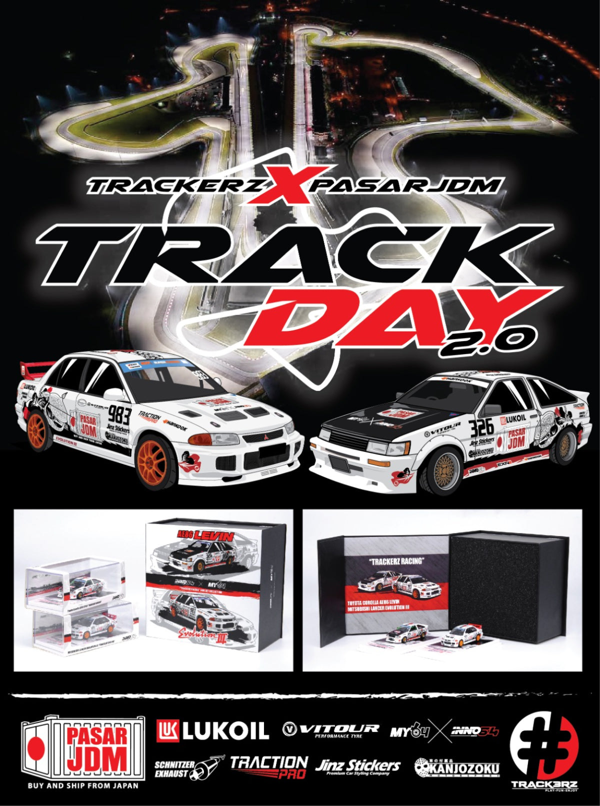 Toyota Corolla AE86 Levin / Mitsubishi Lancer Evolution III - "Trackerz Racing"