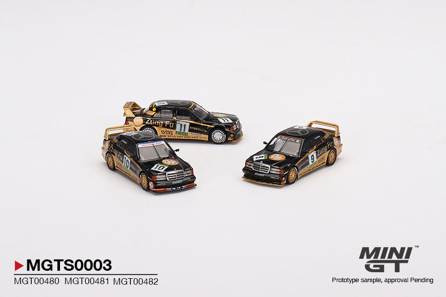 #480/481/482 - Mercedes-Benz 190E 2.5-16 Evolution II 1991 Macau Guia Race of Macau AMG/Zung Fu (3 Cars Set)