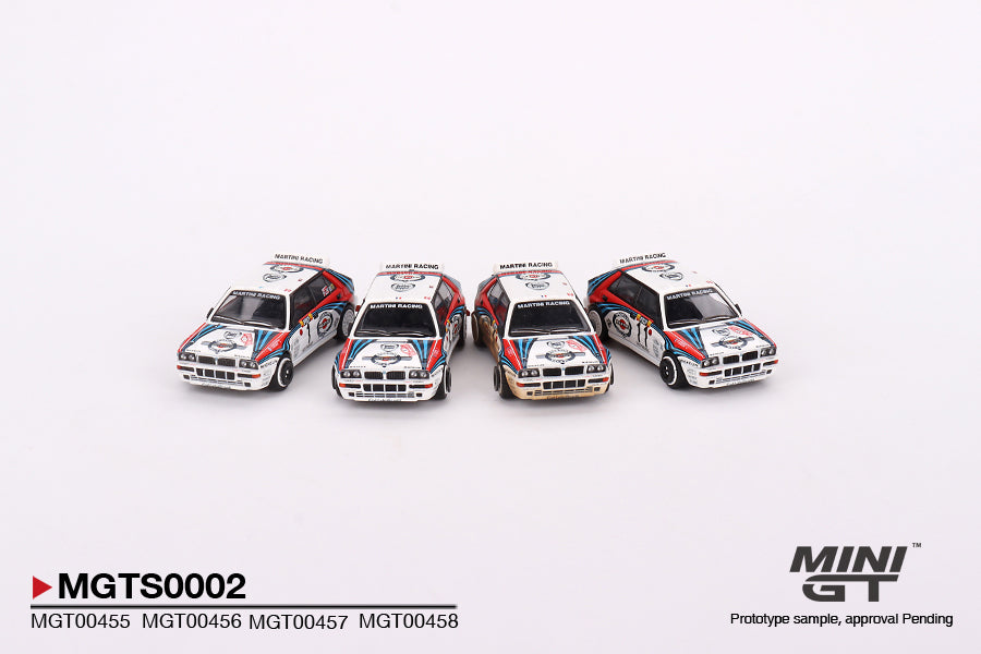 #455/456/457/458 - Lancia Delta HF Integrale Evoluzione 1992 Rally Monte Carlo Martini Racing (4 Cars Set)