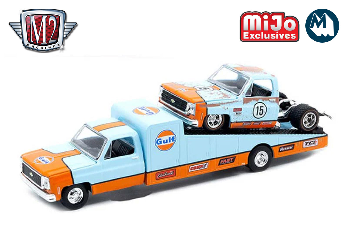 1973 Chevrolet C30 Wedge Truck & 1978 Chevrolet Silverado 10 Bedless - Gulf Livery