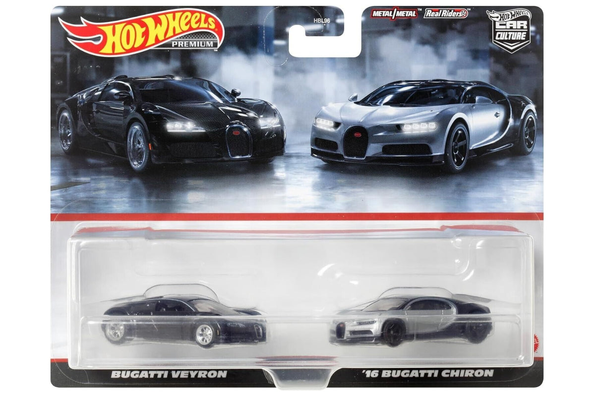 Car Culture Twin Pack - Bugatti Veyron / '16 Bugatti Chiron