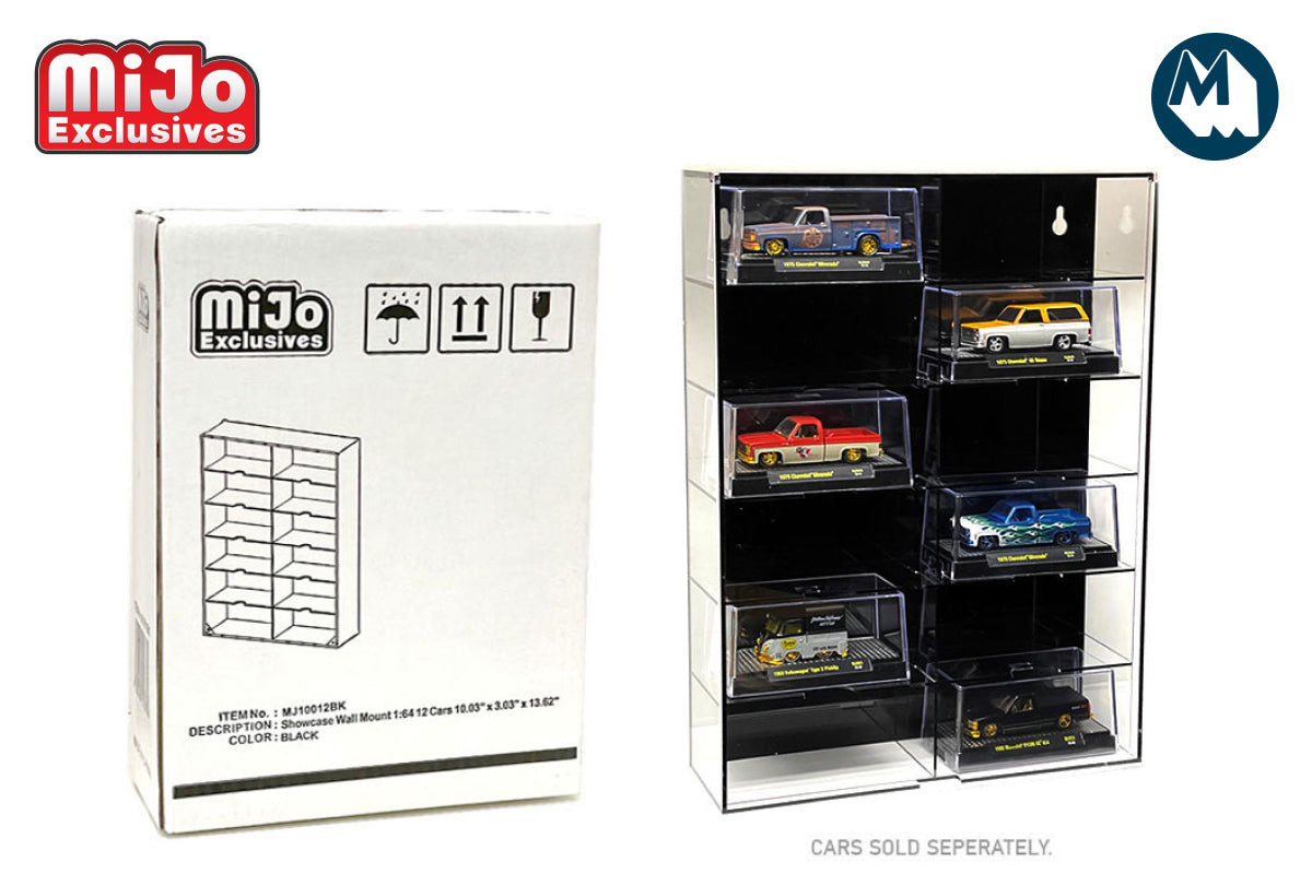 1:64 Showcase 12-Car Wall Mount Display Case