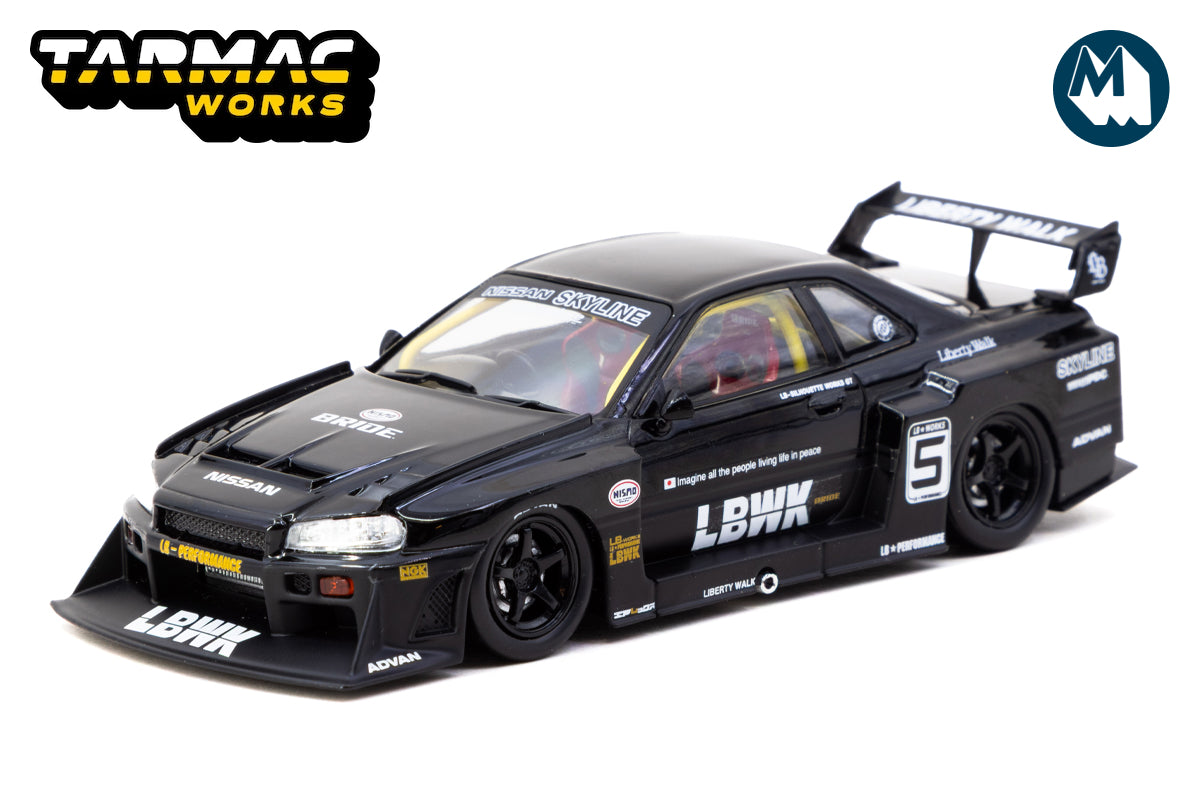 1:43 - LB-ER34 Super Silhouette Skyline (Black) – Modelmatic