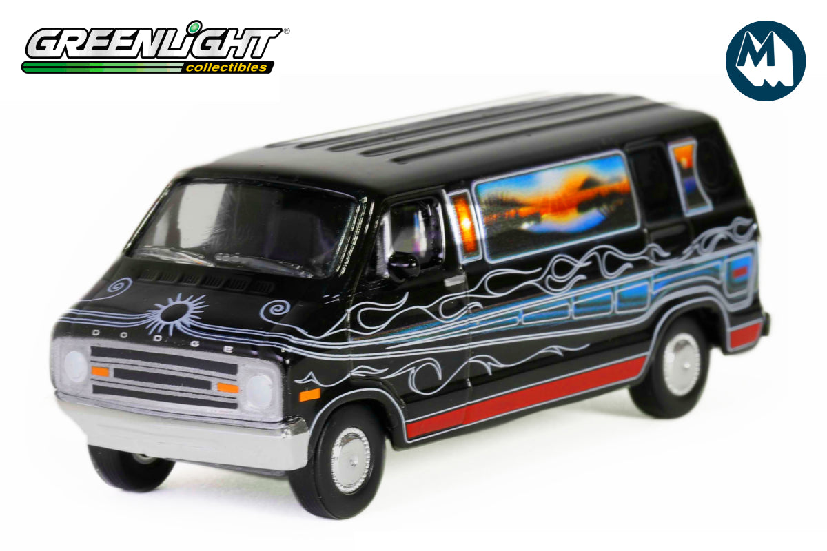 1977 Dodge B-100 Custom Van / Vannin' - Mountain Sunrise Decoration