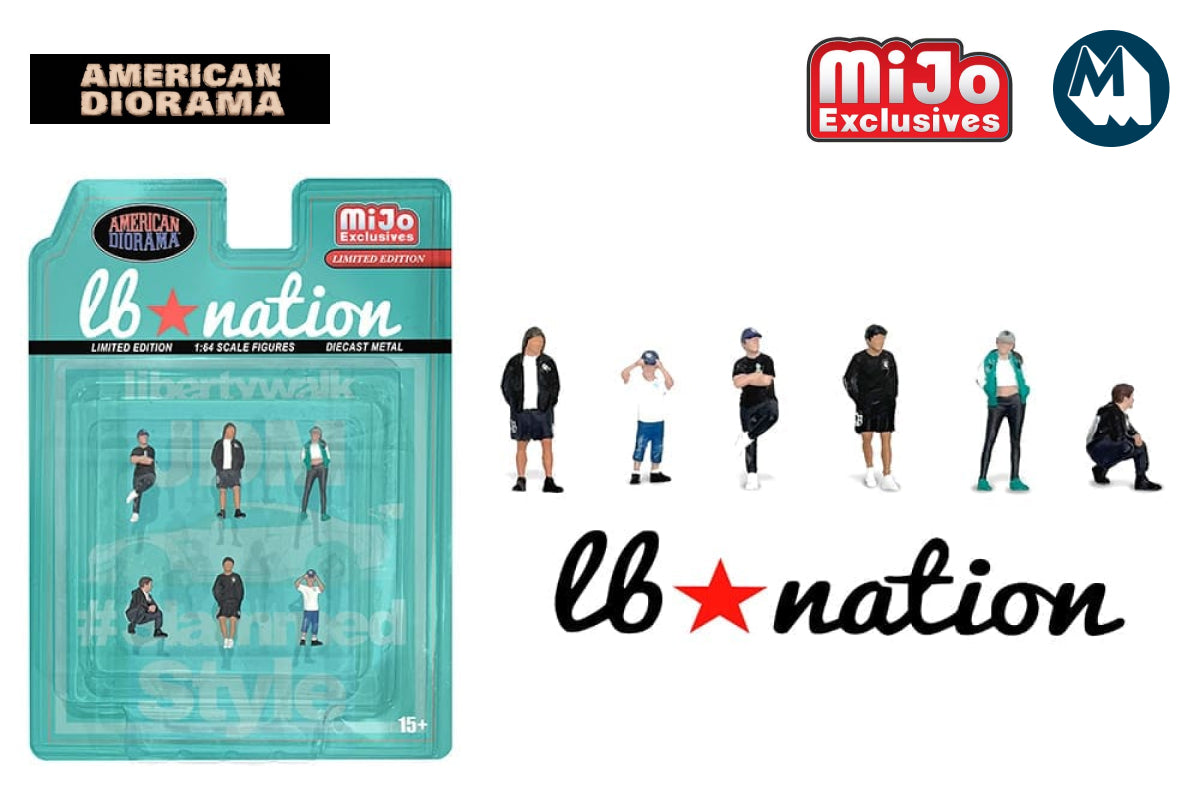 1:64 American Diorama Liberty Walk LB Nation Figure Set (AD-2422)