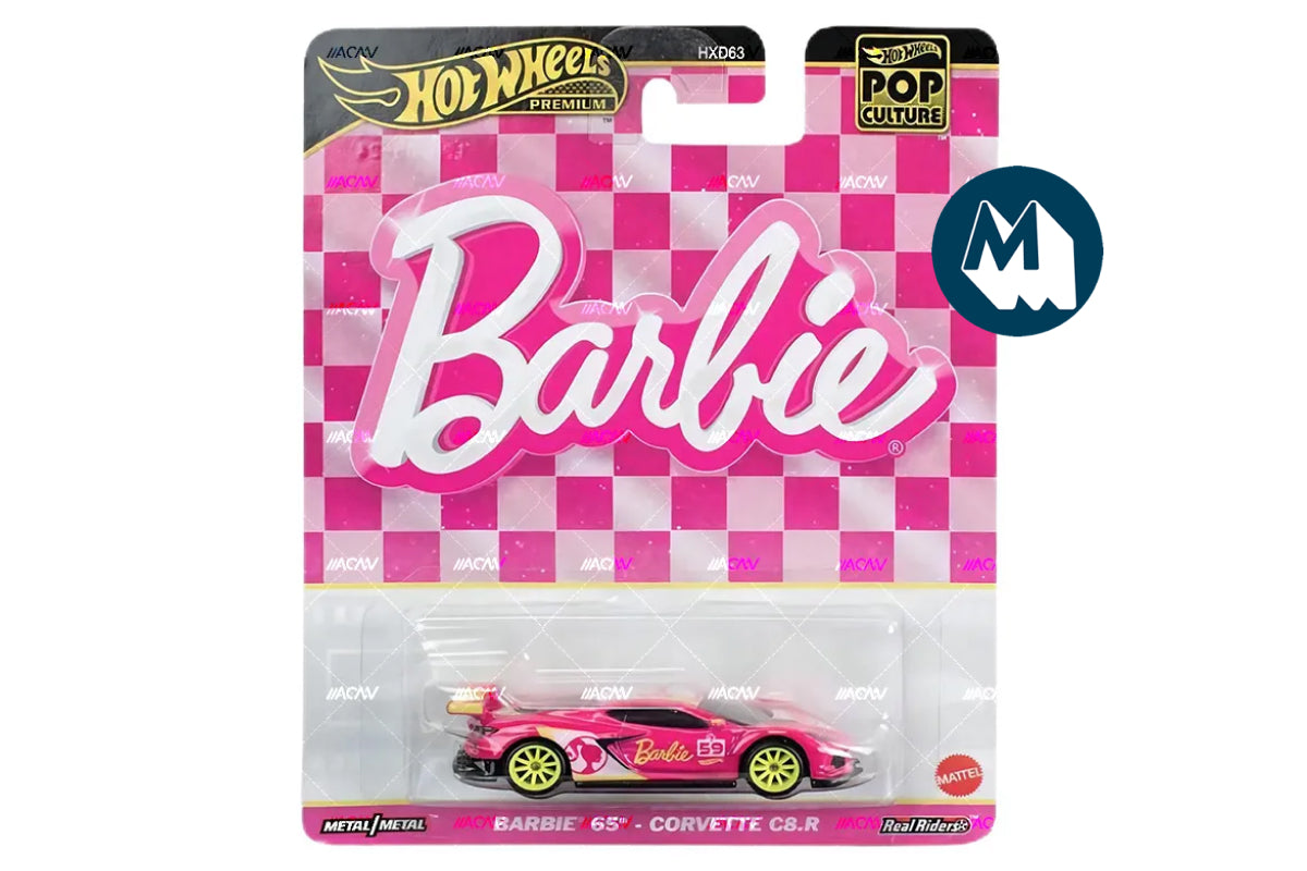 Hot Wheels Pop Culture 2024 Mix 5 / Barbie 65th Corvette C8.R - Barbie