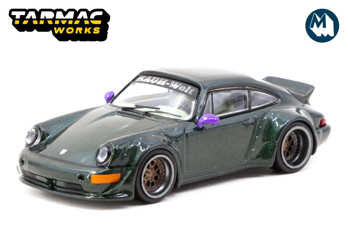 Tarmac Works 1/64 RWB Backdate オリーブグリーン Tarmac Porsche RWB Backdate Olive Green 1:64 – DIECAST ENTHUSIAST