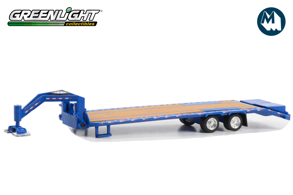 Gooseneck Trailer (Blue with Red and White Conspicuity Stripes)