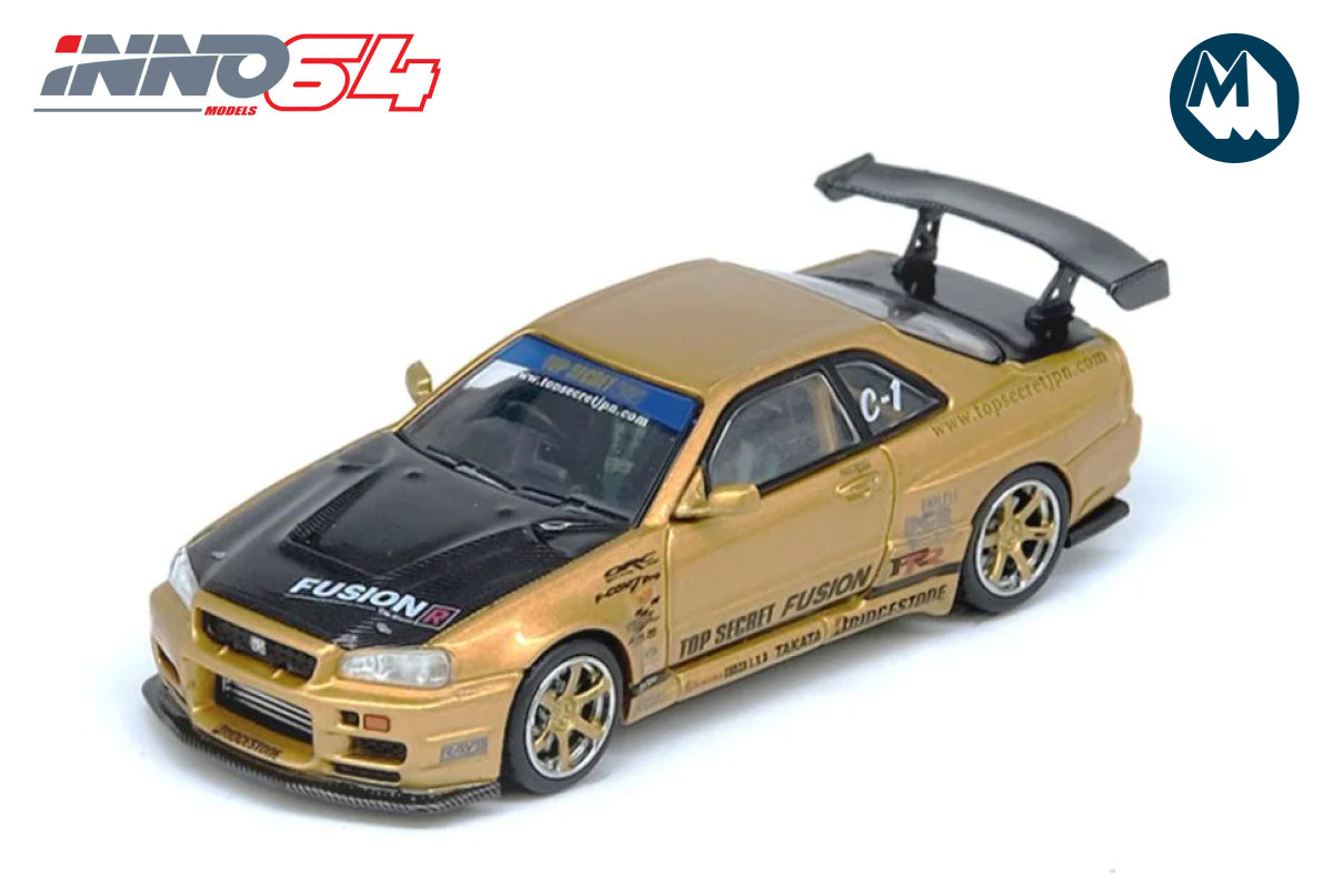 ミニカー TOP SECRET R34 GOLD 1:43Scale Top Secret