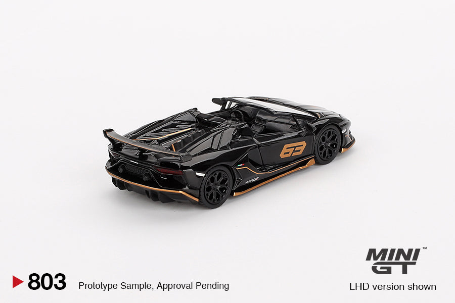 #803 - Lamborghini Aventador SVJ 63 Roadster Nero Aldebaran