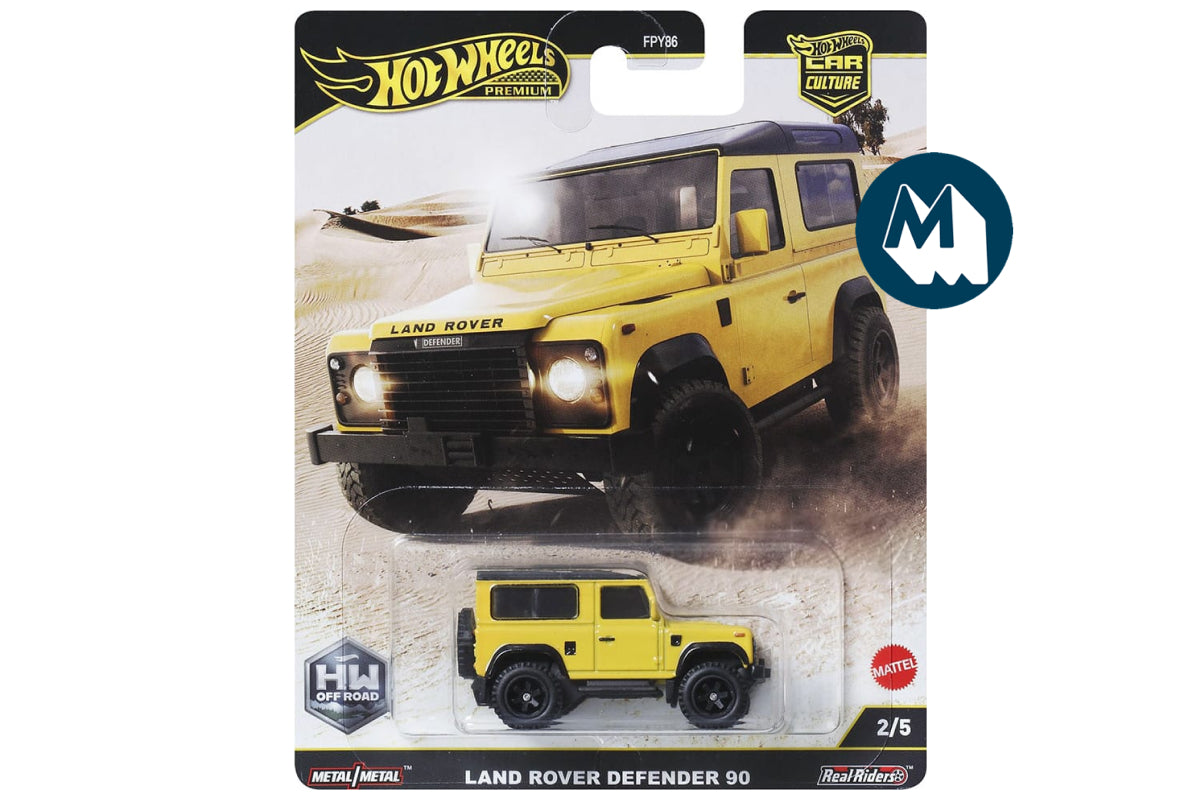 Hot Wheels Car Culture 2025 Mix 3 HW Off Road 2 / #2 - Land Rover Defender 90 (Yellow)