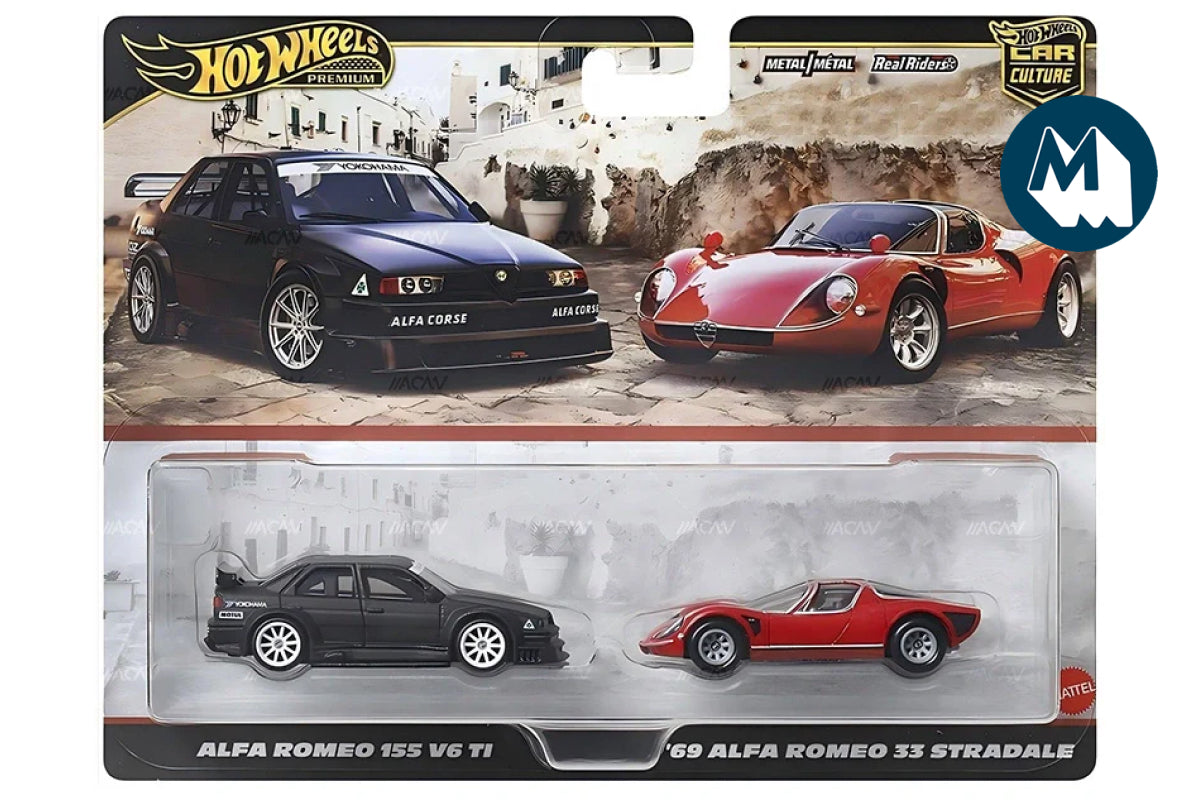 Car Culture Twin Pack - Alfa Romeo 155 V6 TI / '69 Alfa Romeo 33 Stradale - Alfa Romeo