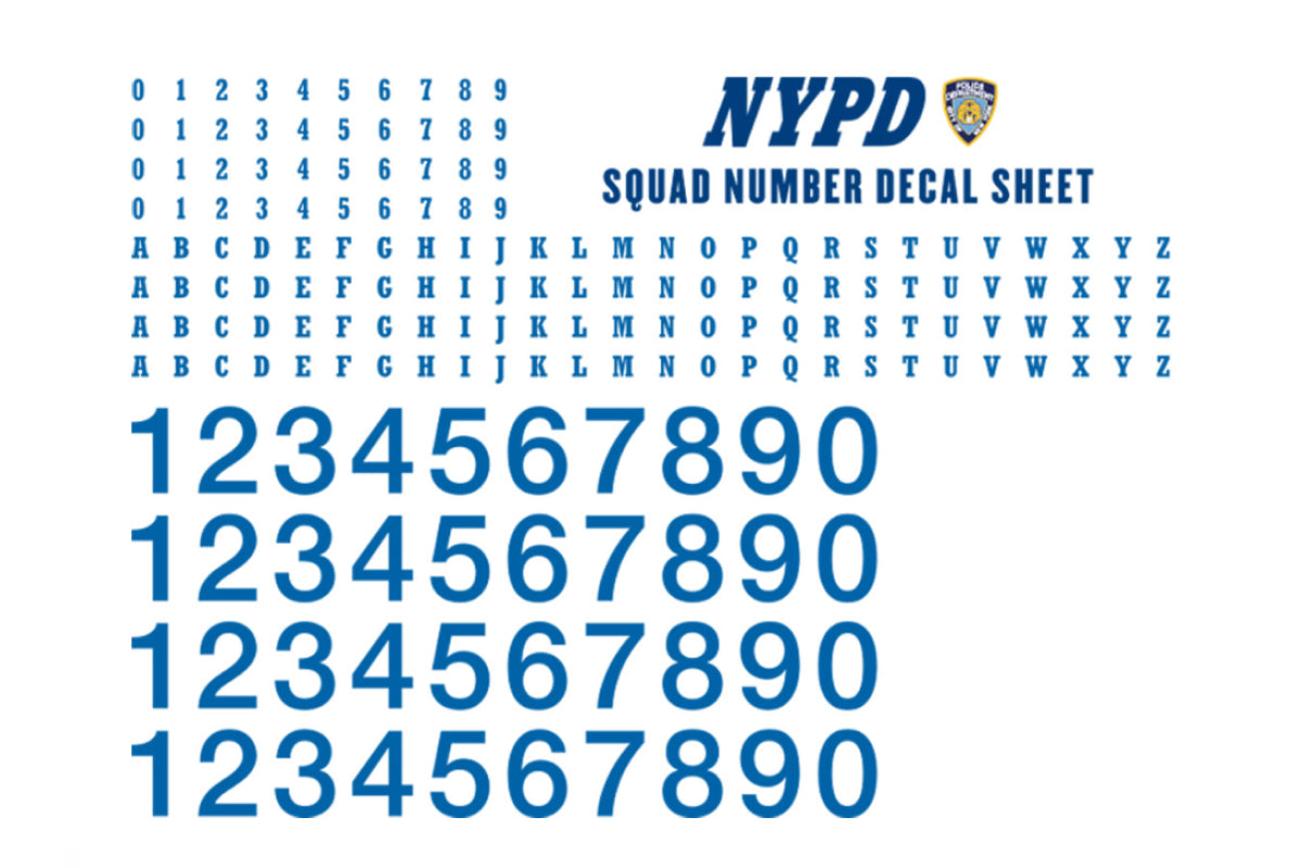 2019 Dodge Durango - New York City Police Dept (NYPD) with NYPD Squad Number Decal Sheet