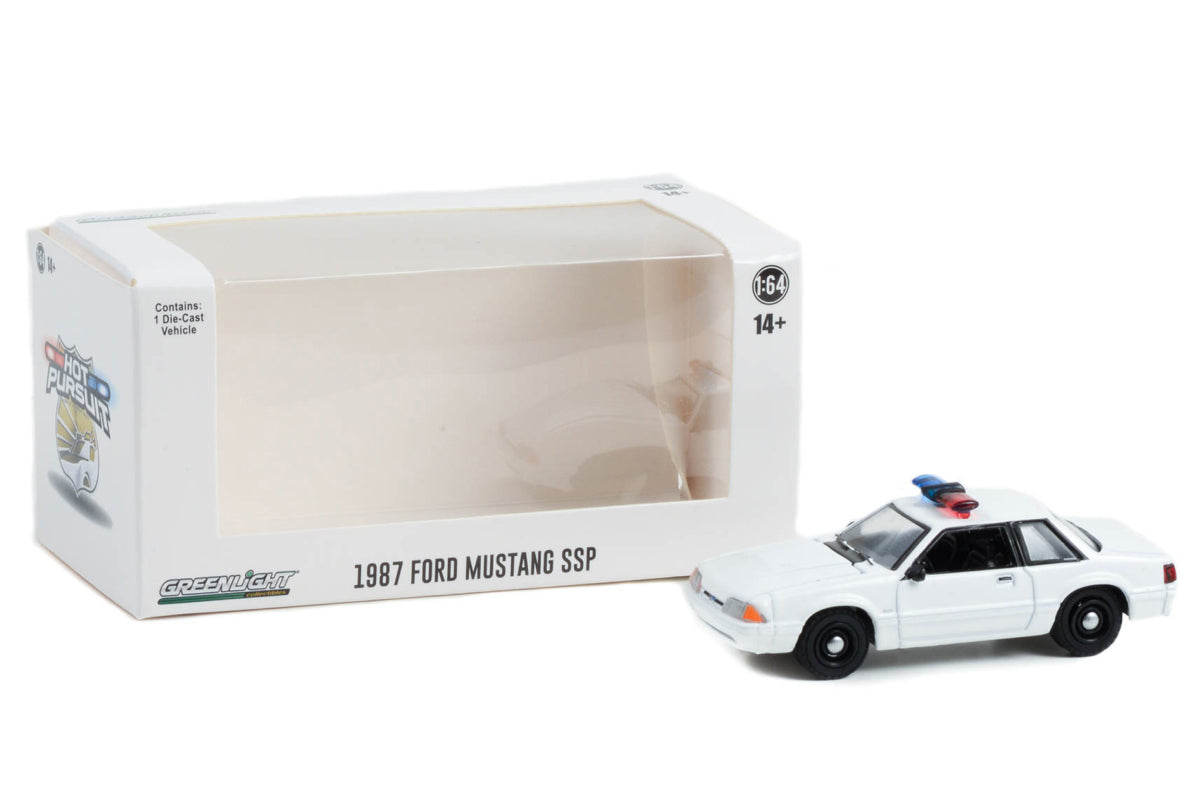 Hot Pursuit 1987-93 Ford Mustang SSP with lights (White)