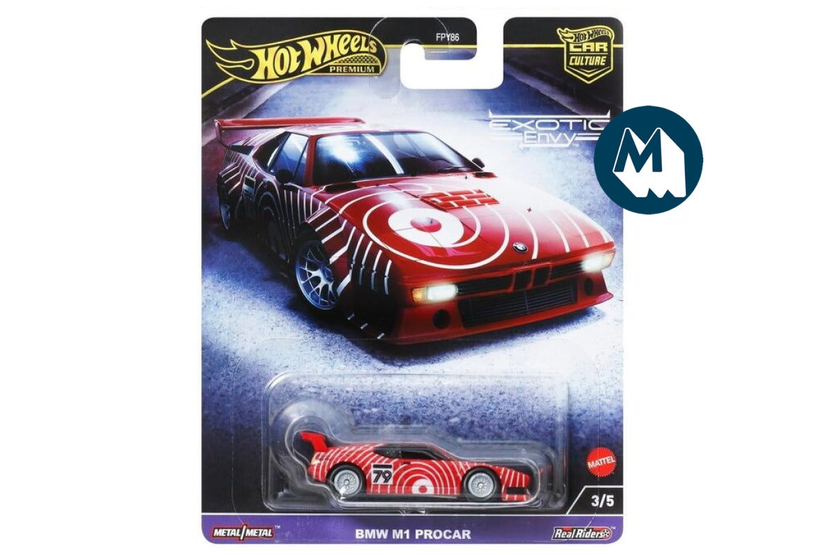Hot Wheels Car Culture 2024 Mix 1 Exotic Envy 3 / #3 - BMW M1 Procar (Red)