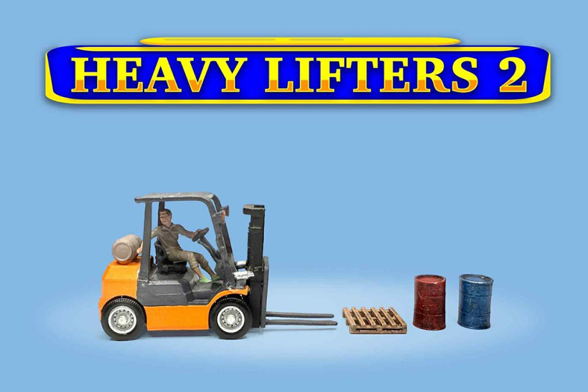 1:64 American Diorama Heavy Lifters Forklift Set #2 Figure Set (AD-2434MJ)