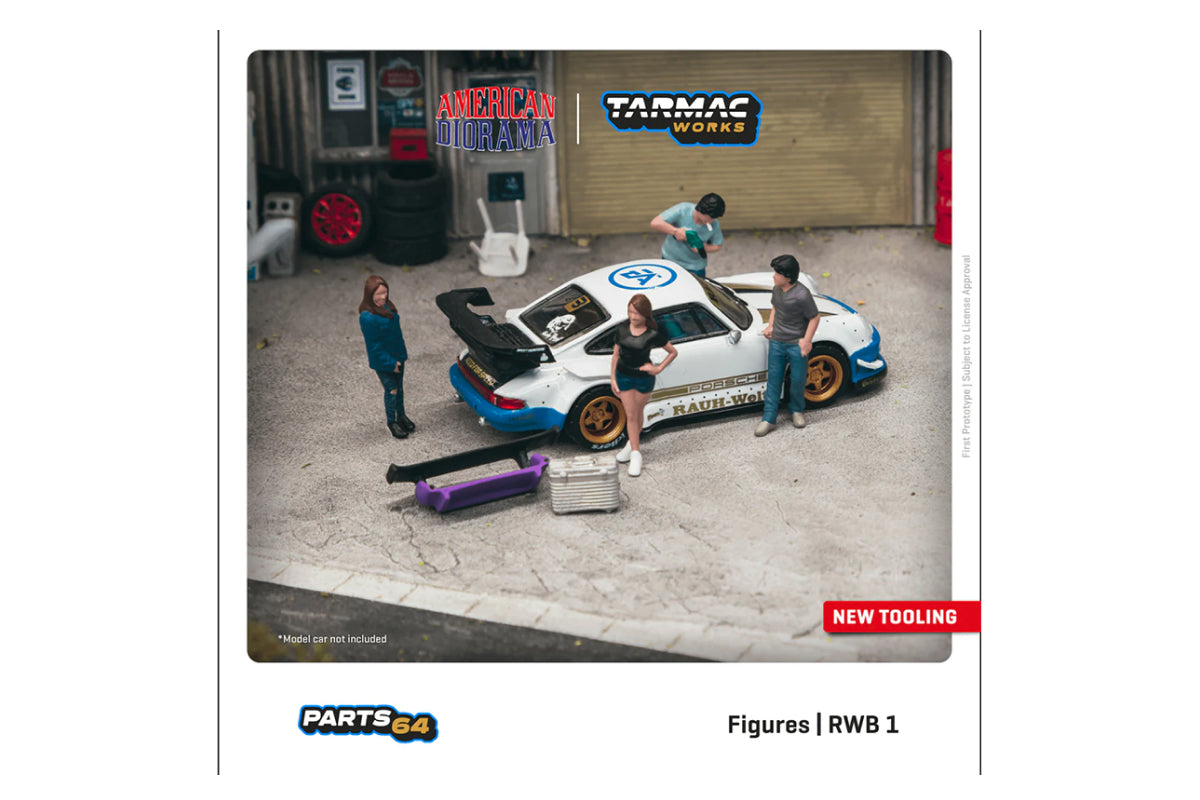 1:64 American Diorama / Tarmac Works - RWB 1 Figures Set (T64F-009-BK)