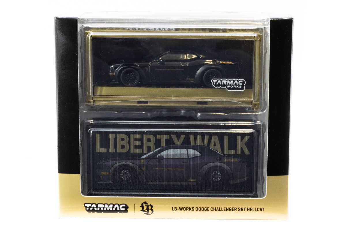 LB-WORKS Dodge Challenger SRT Hellcat with 2 containers (Black Metallic)