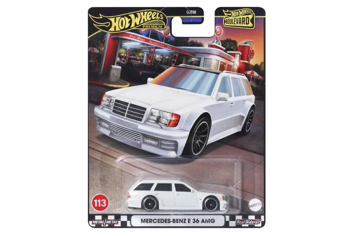 Hot Wheels Boulevard 2024 / #113 - Mercedes-Benz E 36 AMG (Pearlescent Metalflake White)
