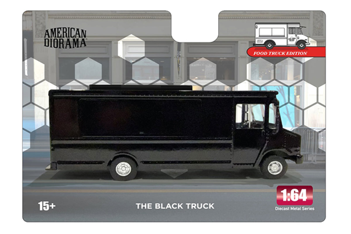 1:64 American Diorama Food Truck - Plain Black Truck (AD-70201)