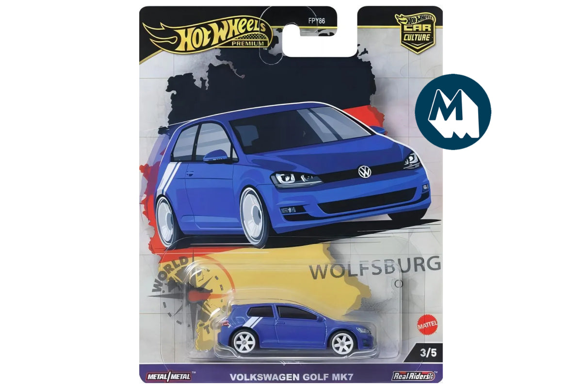 Hot Wheels Car Culture 2024 Mix 3 World Tour / #3 - Volkswagen Golf Mk7 (Mystic Blue Pearl)
