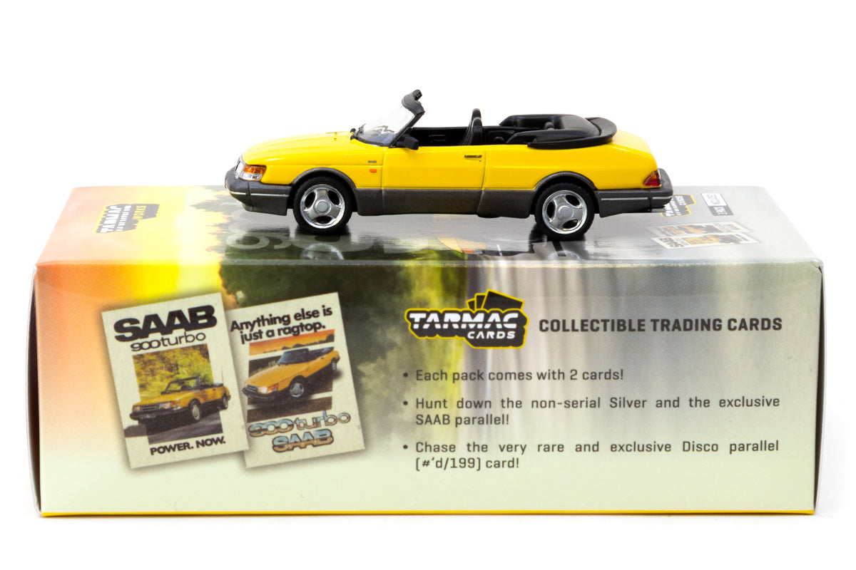 Saab 900 Turbo Convertible + Trading Cards (Yellow)