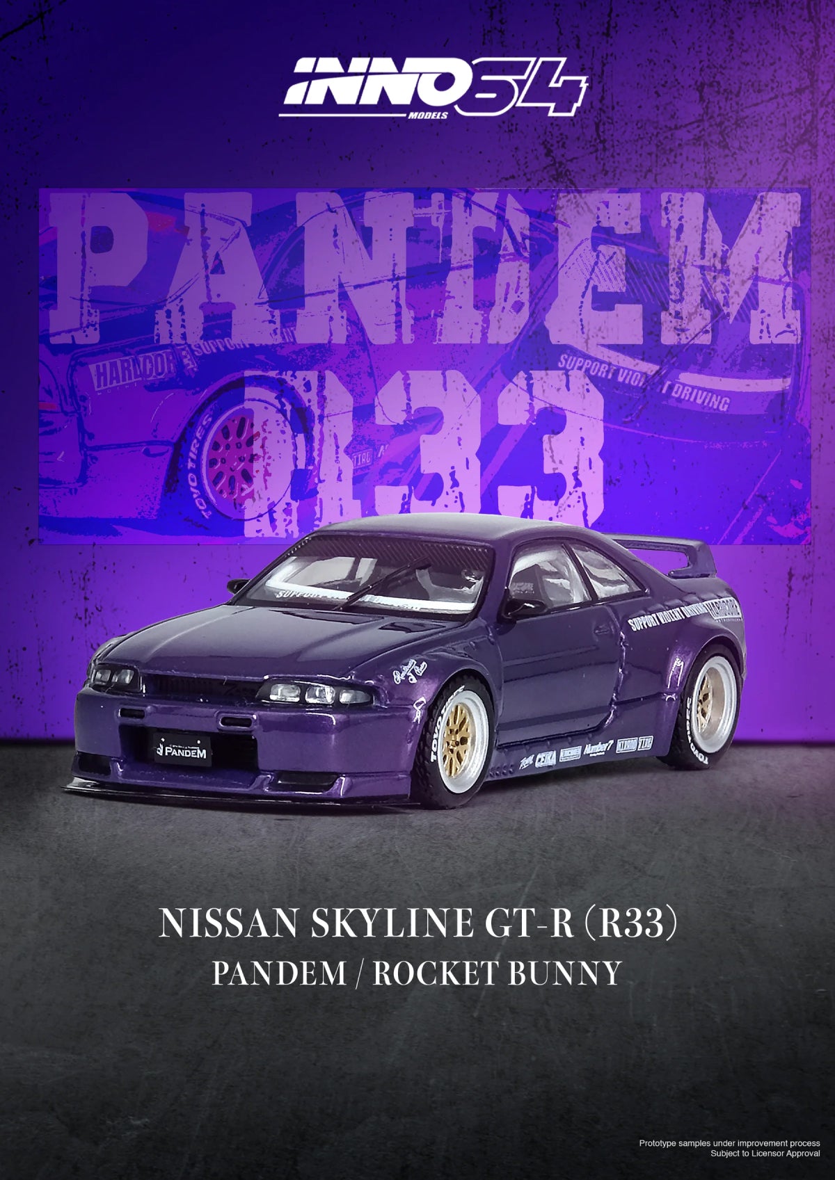 Nissan Skyline GT-R (R33) "Pandem Rocket Bunny" (Purple)