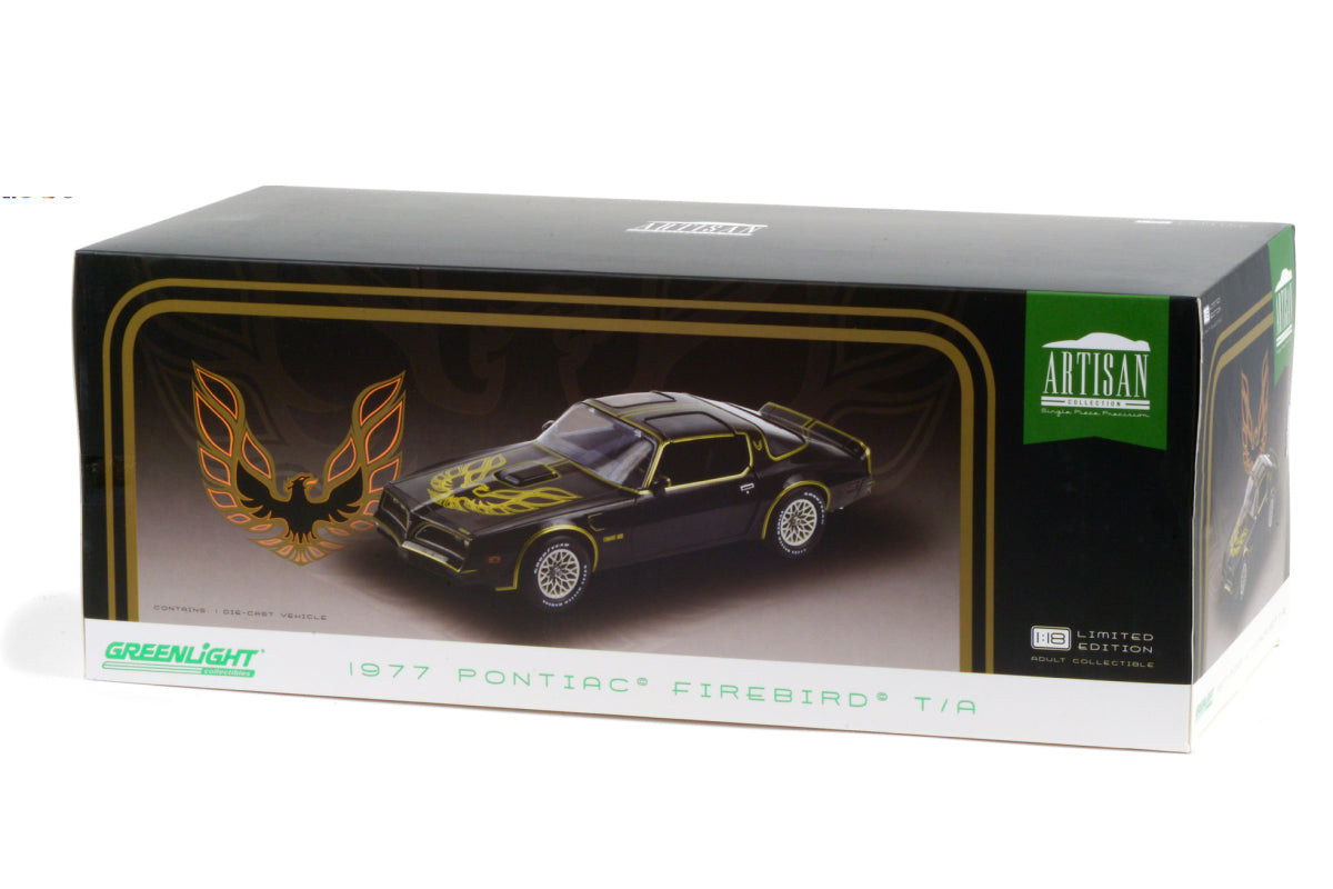 1:18 - 1977 Pontiac Firebird Trans Am (Starlite Black with Golden Eagle Hood)