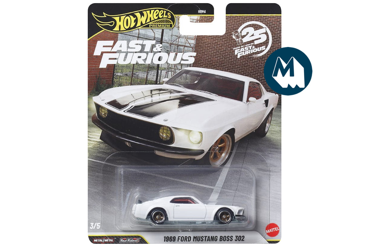Hot Wheels Fast & Furious Premium 2026 Mix 1 / #3 - 1969 Ford Mustang Boss 302 (White)