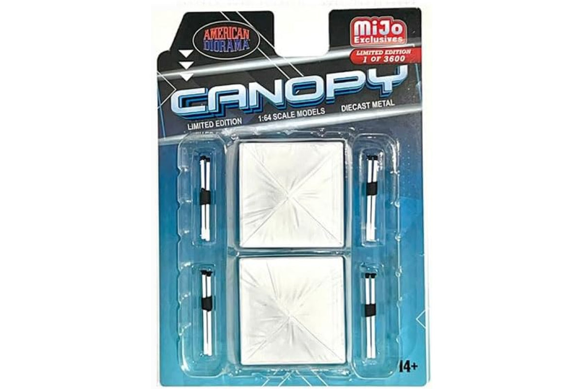 1:64 American Diorama 2 Pack White Canopy (AD-76523)