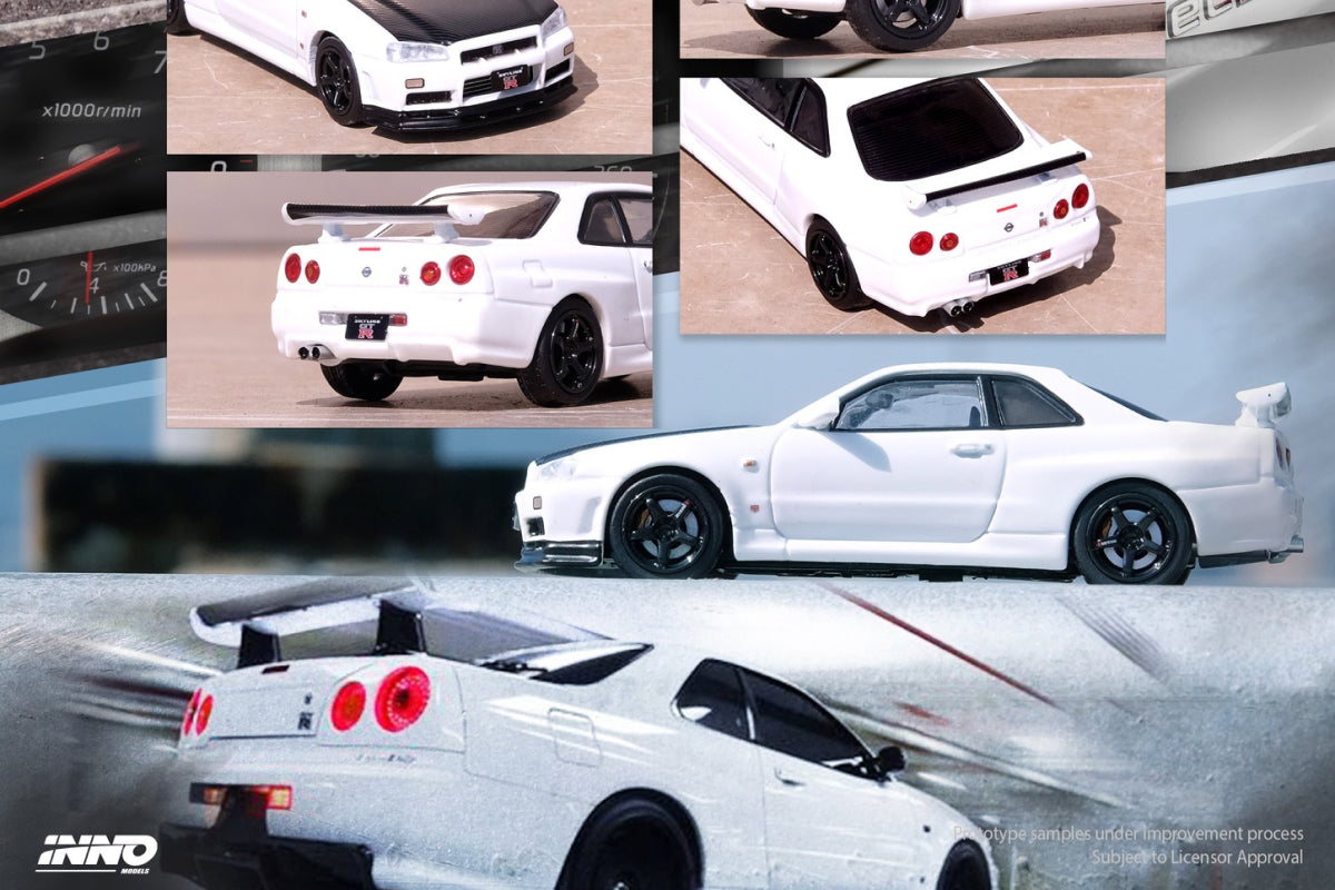 Nissan Skyline GT-R (R34) V-Spec II N1 (White with Carbon Hood)