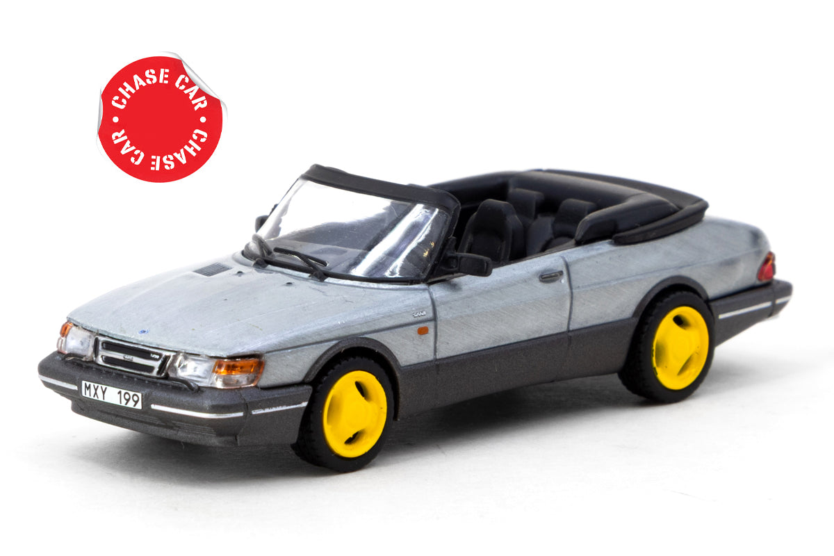 Saab 900 Turbo Convertible + Trading Cards (Yellow)