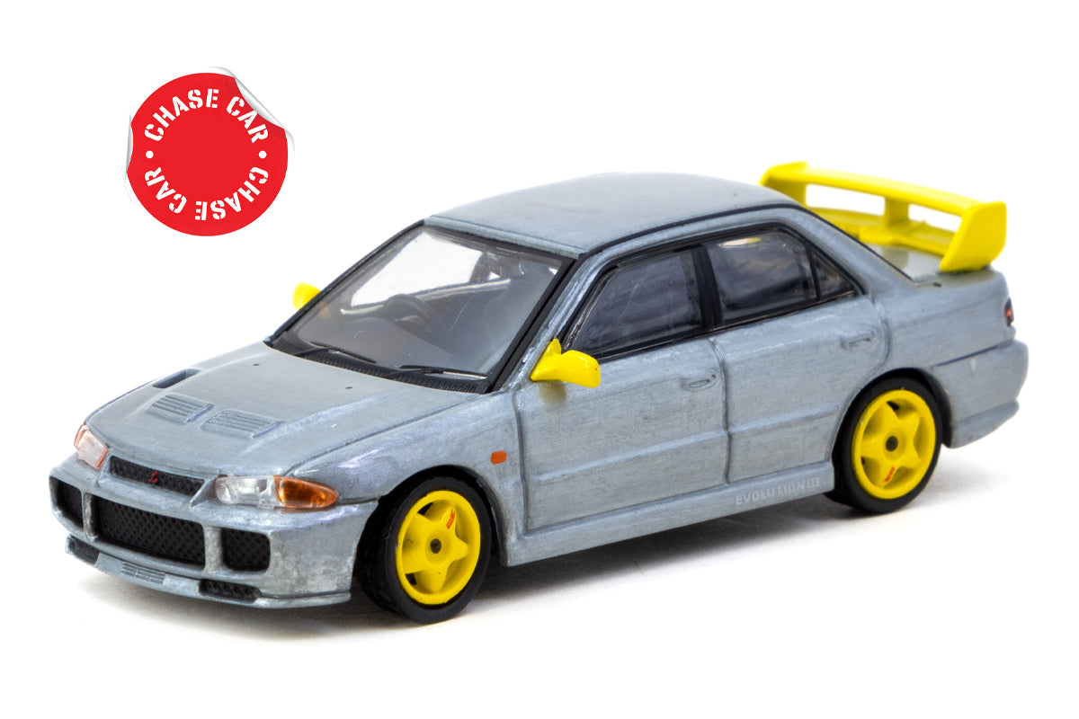 Mitsubishi Lancer GSR Evolution III + Trading Cards (Yellow)