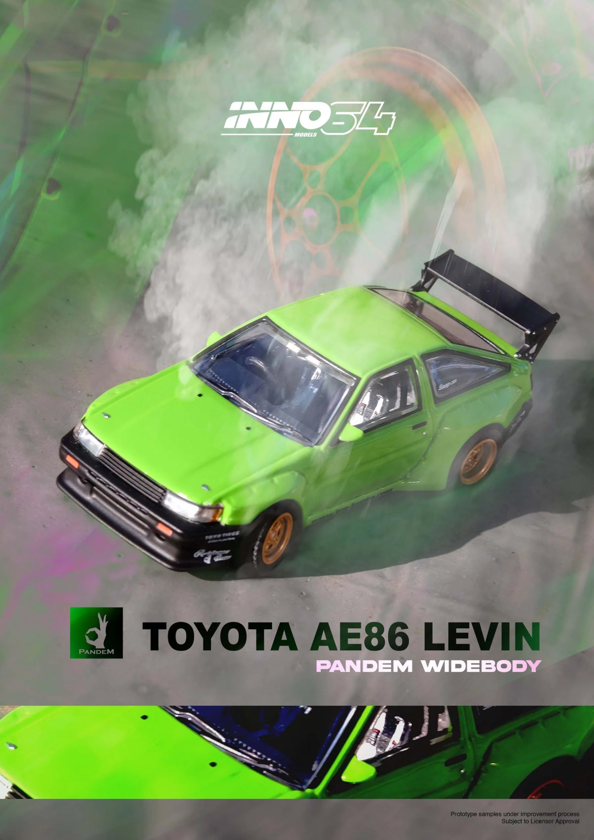 Toyota AE86 Levin "Pandem Rocket Bunny" (Green)