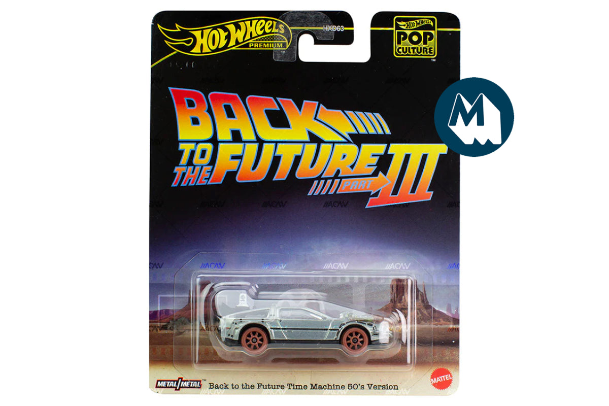 Hot Wheels Pop Culture 2024 Mix 1 / Back to the Future Time Machine 50's Version - Back to the Future Part III