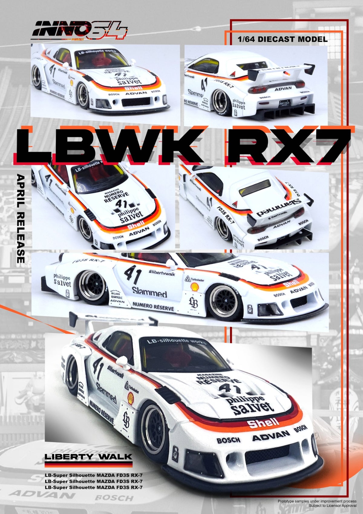 Mazda RX7 (FD3S) - LB-Super Silhouette (White)