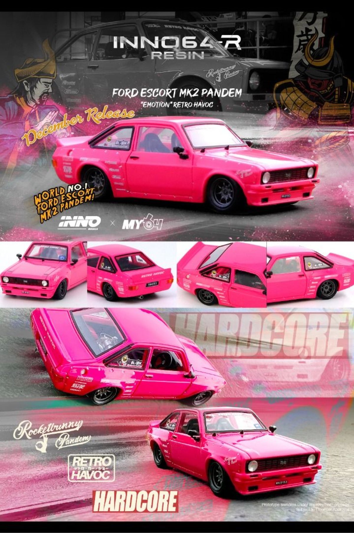 Ford Escort MK2 Pandem "Emotion" Retro Havoc (Resin)