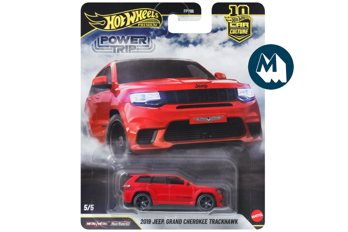 Hot Wheels Car Culture 2026 Mix 3 Power Trip / #5 - 2019 Jeep Grand Cherokee Trackhawk (Velvet Red)