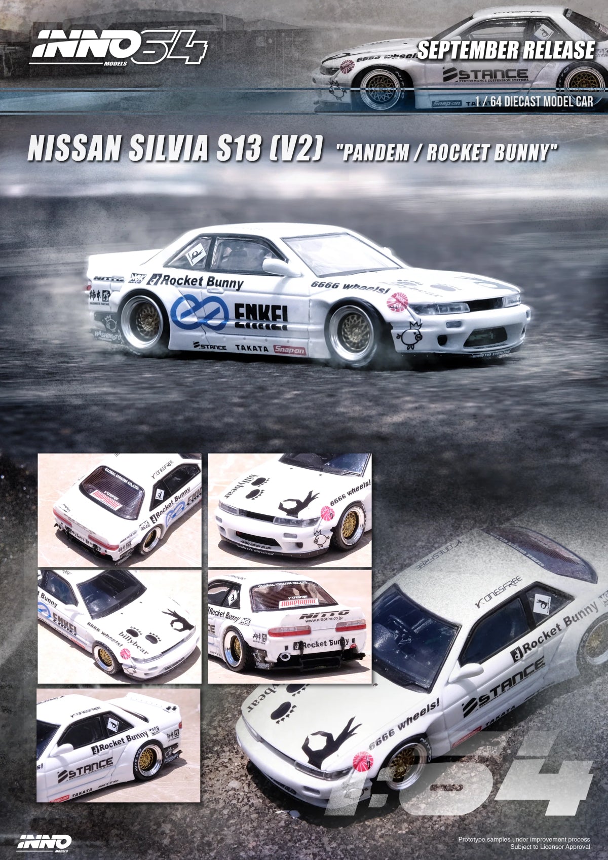 Nissan Silvia (S13) V2 Pandem Rocket Bunny (White)
