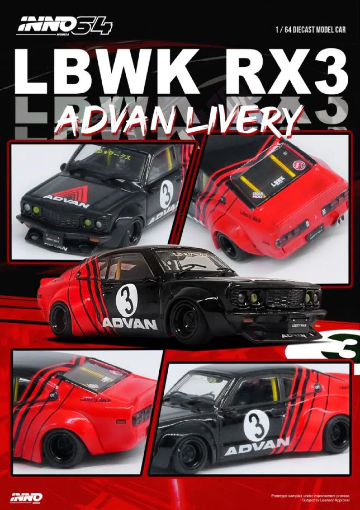 LBWK Mazda RX3 Savanna - Advan Livery
