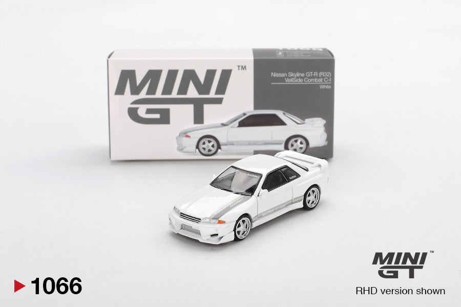 新品 MINI GT 日産 スカイライン GT-R (R32) VeilSide 1066 - Nissan Skyline GT-R (R32) VeilSide Combat C-I (White