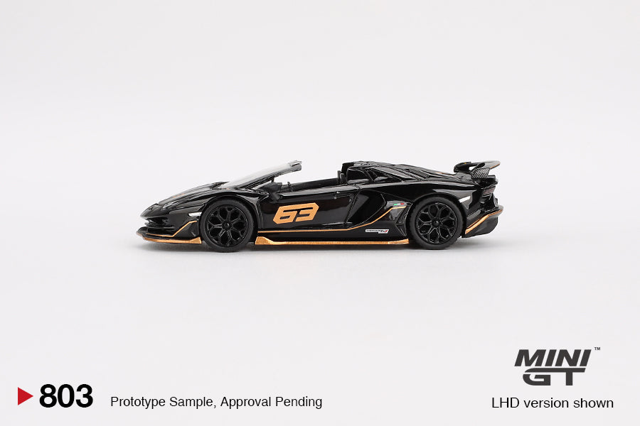 #803 - Lamborghini Aventador SVJ 63 Roadster Nero Aldebaran