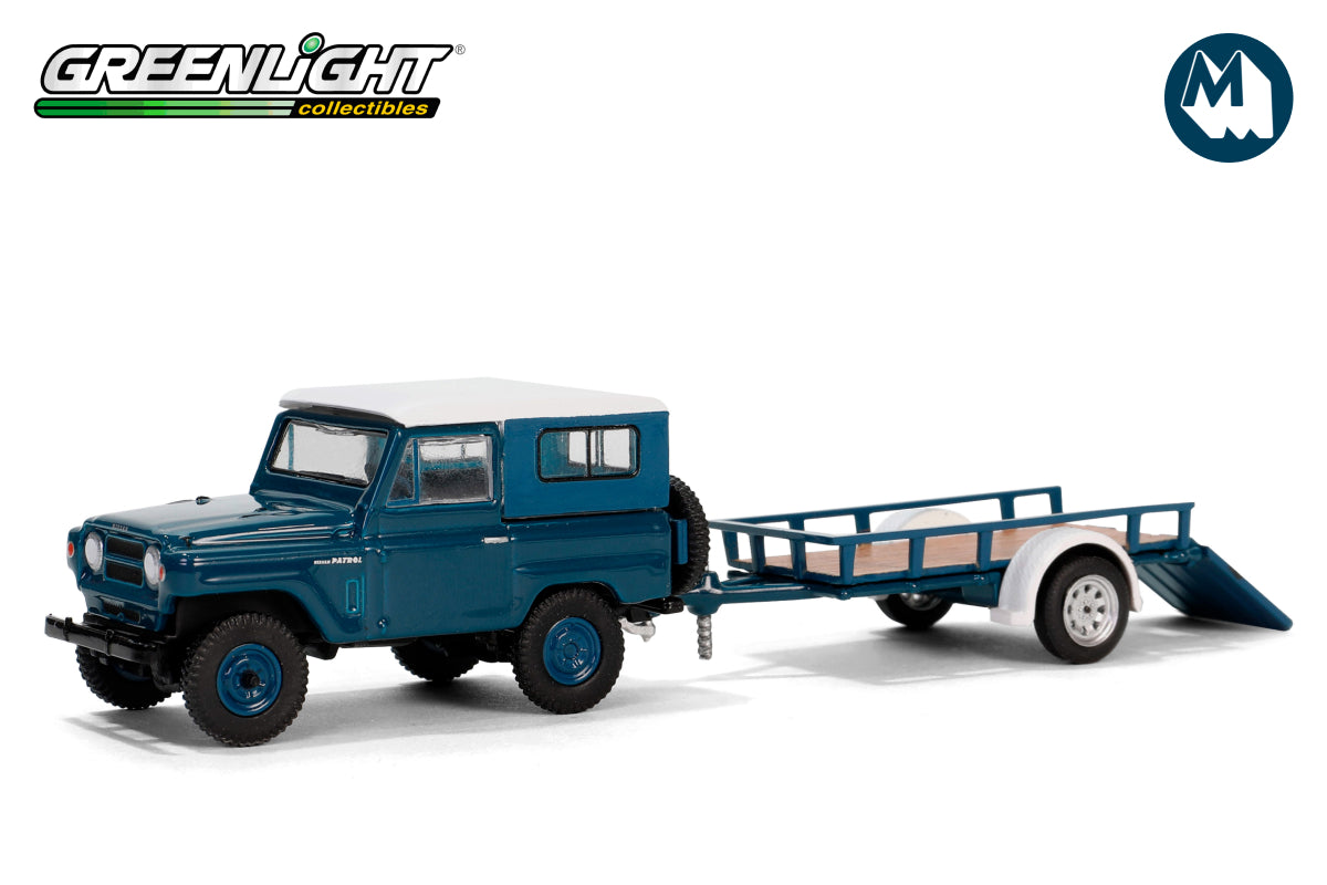 1961 Nissan Patrol Hard Top with Utility Trailer (Blue & White)