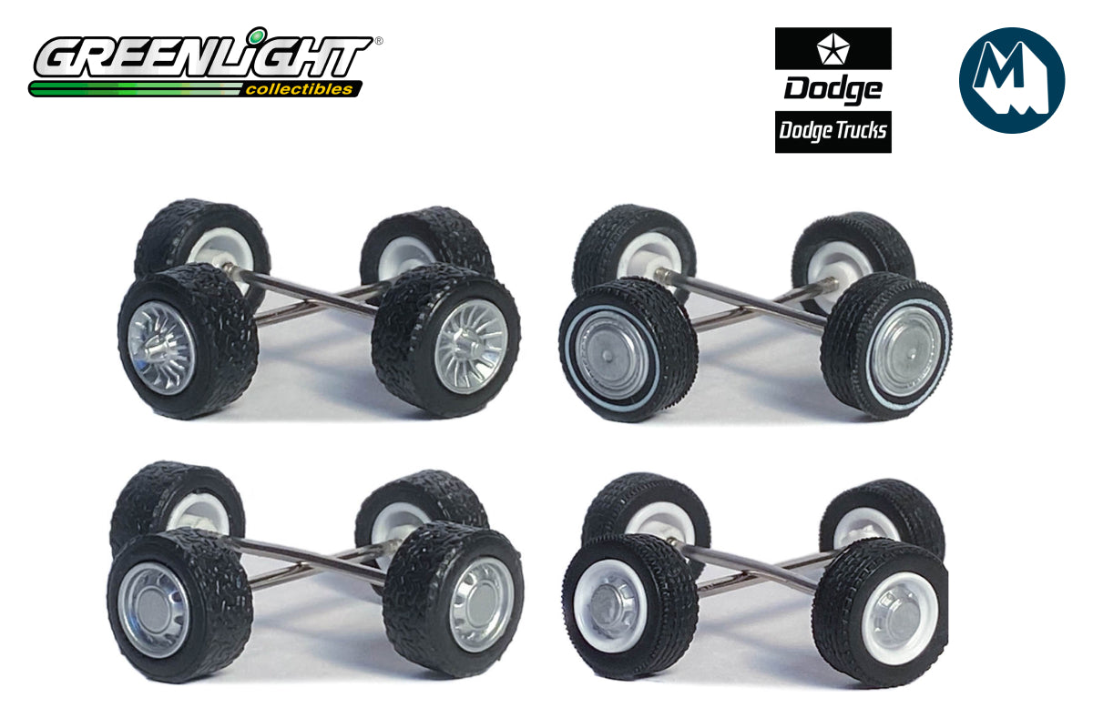 Greenlight First Generation (1981-93) Dodge Ram Trucks Tyres Wheel & Tyre Pack