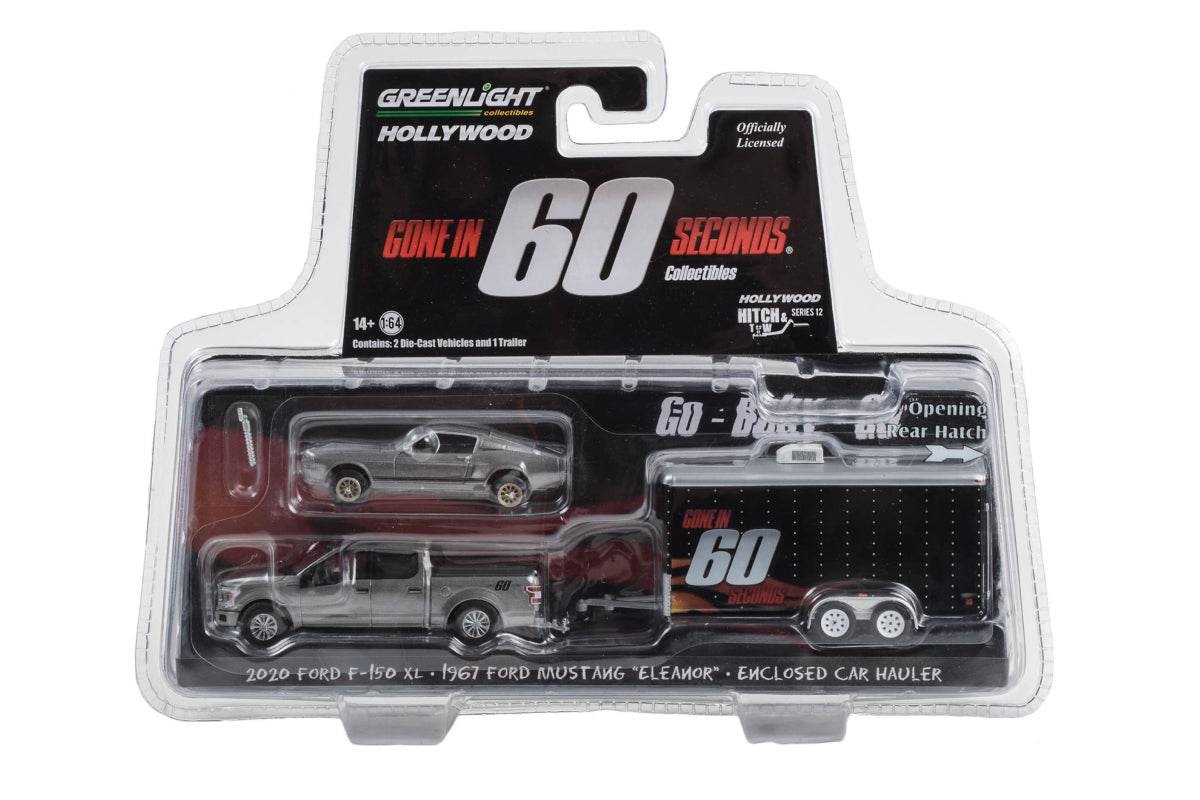 Gone in Sixty Seconds / 2020 Ford F-150 XL with STX Package with 1967 Custom Ford Mustang “Eleanor” (Damaged) in Enclosed Car Hauler