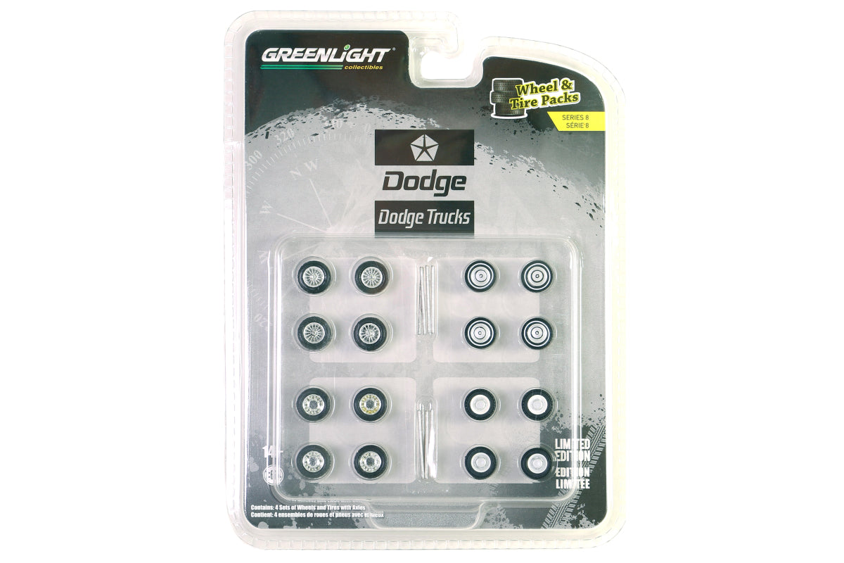 Greenlight First Generation (1981-93) Dodge Ram Trucks Tyres Wheel & Tyre Pack