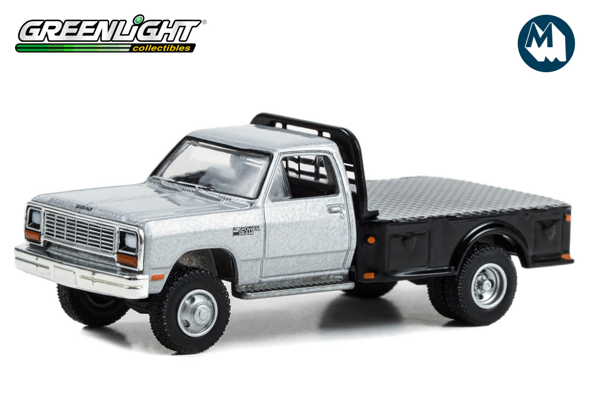 1985 Dodge Ram W350 Power Ram Dually Flatbed (Silver)