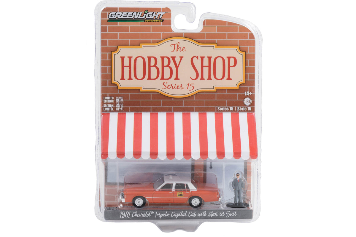 1981 Chevrolet Impala Capitol Cab Taxi with Man in Suit