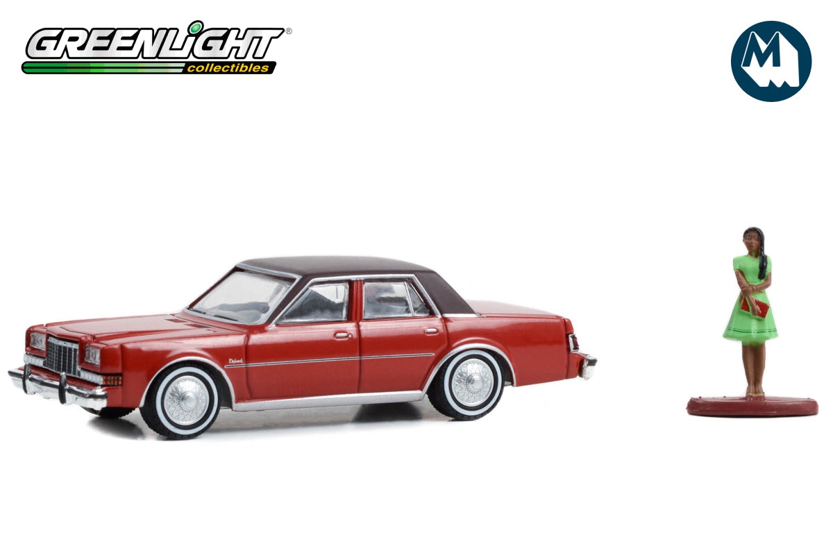1983 Dodge Diplomat with Woman in Dress
