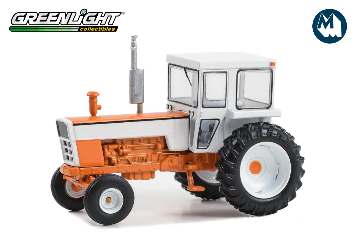 1973 Tractor with Enclosed Cab - Orange and White